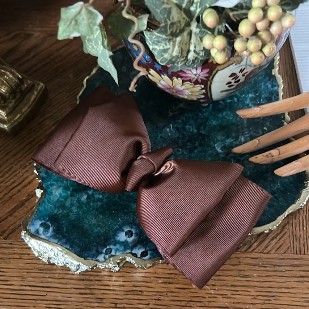 Vintage Brown Hair Bow